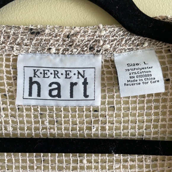 Keren Crochet Women’s Open Knit Cardigan Large Fairy Grunge Lagenlook Artsy - Picture 11 of 14